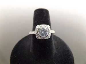 lot 66 image: .925 Sterling Silver Faceted Crystal Ring Size 7.25