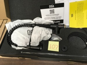 lot 107 image: Vigo Edison Single-Handle Pull-Down Sprayer Kitchen Faucet in Matte Black