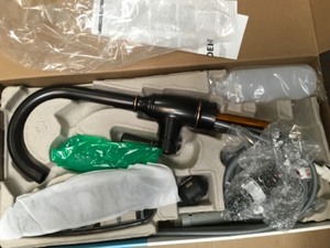 lot 121 image: Moen Noell Single-Handle Pull-Down Sprayer Kitchen Faucet with Reflex and Power Clean in Mediterranean Bronze