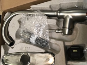 lot 123 image: Moen Fieldstone Single-Handle Pull-Down Sprayer Kitchen Faucet with Reflex and Power Clean in Spot Resist Stainless