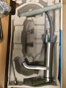 lot 124 image: Moen Genta Single Hole Single-Handle Bathroom Faucet in Spot Resist Brushed Nickel missing parts review pictures