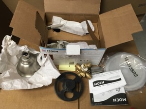 lot 4 image: MOEN Banbury Single-Handle 1-Spray 1.75 GPM Tub and Shower Faucet with Valve in Spot Resist Brushed Nickel (Valve Included)