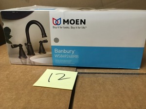 lot 12 image: MOEN Banbury 8 in. Widespread 2-Handle Bathroom Faucet in Mediterranean Bronze