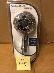 lot 14 image: Glacier Bay  Lavmere 7-Spray 4.2 in. Single Wall Mount Handheld Adjustable Shower Head in Chrome
