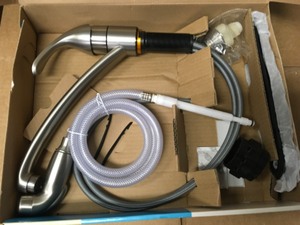 lot 38 image: MOEN Adler Single-Handle Low Arc Standard Kitchen Faucet with Side Sprayer in Spot Resist Stainless 87202SRS