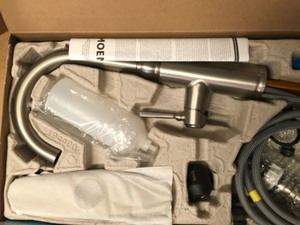 lot 36 image: MOEN Coretta Single-Handle Pull-Down Sprayer Kitchen Faucet with Reflex and Power Boost in Spot Resist Stainless