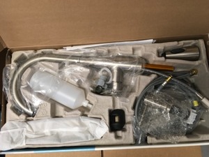 lot 34 image: Moen Indi Single-Handle Pull-Down Sprayer Kitchen Faucet with Reflex, Power Clean in Spot Resist Stainless