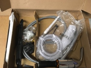 lot 29 image: MOEN Adler Single-Handle Low Arc Standard Kitchen Faucet with Side Sprayer in Chrome