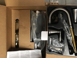 lot 28 image: Moen Banbury 8 in. Widespread 2-Handle High-Arc Bathroom Faucet in Spot Resist Brushed Nickel