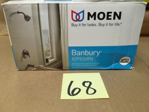 lot 68 image: MOEN Banbury Single-Handle 1-Spray 1.75 GPM Tub and Shower Faucet with Valve in Spot Resist Brushed Nickel (Valve Included) 82910SRN