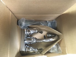 lot 73 image: MOEN Banbury 4 in. Centerset 2-Handle High-Arc Bathroom Faucet in Chrome WS84914