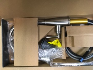 lot 76 image: Fairhurst Single-Handle Pull-Down Sprayer Kitchen Faucet with TurboSpray and FastMount in Stainless Steel By Glacier Bay