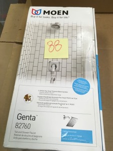 lot 88 image: MOEN Genta Single-Handle 1-Spray Tub and Shower Faucet in Chrome (Valve Included)