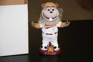 lot 79 image: Minnesota Gophers Goldy Baseball Bobblehead