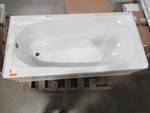 lot 260 image: Sterling Performa 60 X 29 X 15 Apron. White with Left-Hand Drain 71041810-0 - Slight Crack on LH Top of Threshold