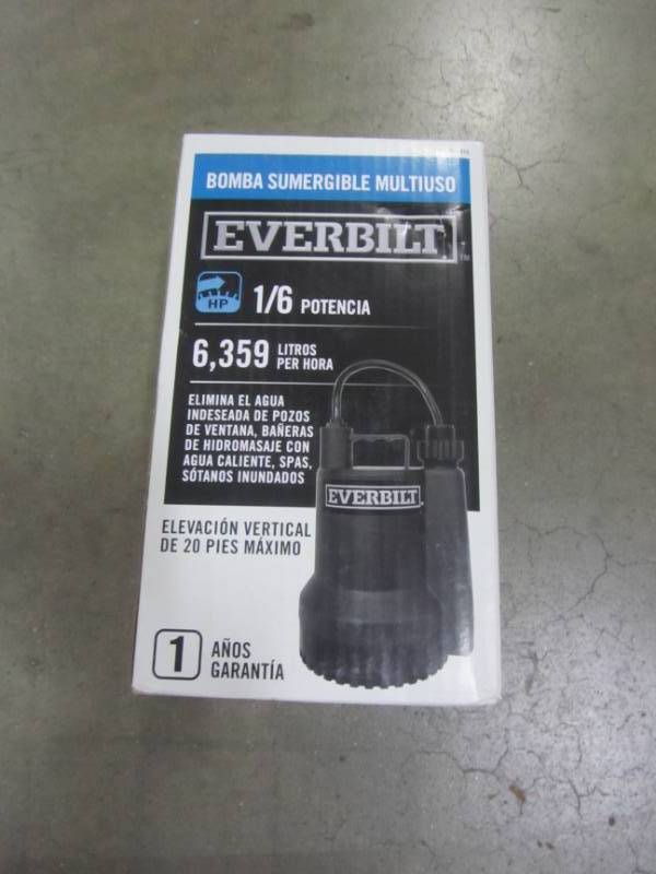 lot 213 image: Everbilt 16 HP Plastic Utility Pump SUP54-HD
