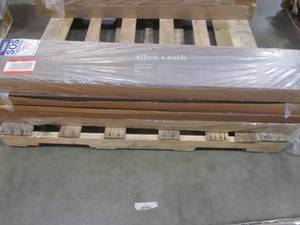lot 107 image: (4 CASES) allen  roth Harbor Mill Oak 7.59-in W x 4.23-ft L Embossed Wood Plank Laminate Flooring L406