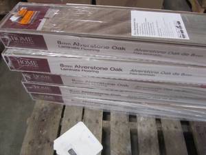 lot 117 image: (5 CASES) Home Decorators Collection Alverstone Oak 8 mm Thick x 6-18 in. Wide x 47-58 in. Length Laminate Flooring (20.32 sq. ft.  case) 368431-00310