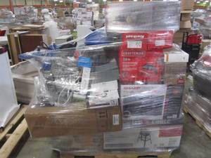 lot 138 image: WHOLESALE MIXED PALLET OF RETURNS - GARAGE ITEMS AND SHOP EQUIPMENT