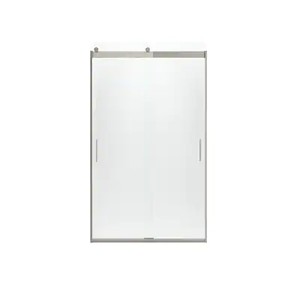 lot 204 image: KOHLER Levity 44.625-in to 47.625-in W Frameless BypassSliding Anodized Brushed Bronze Shower Door 706011-L-ABV