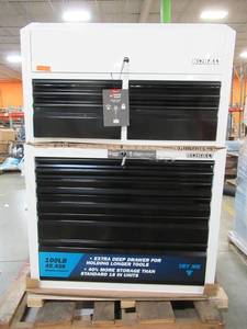 lot 2 image: Kobalt 41-in W x 63.4-in H 12 Ball-bearing Steel Tool Chest Combo SHS41PCBW - Dents on Chest and Cabinet (See Photos)
