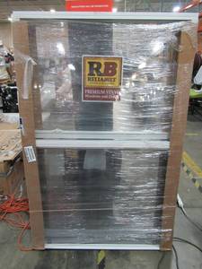lot 206 image: Reliabilt Series 3050 SIngle Hung Vinyl Window, Dual Cam Locks, Measures Approximately 38 X 57 34 X 2 34 Wall.