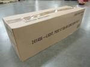 lot 79 image: Deckorators  Solar LED Pine Deck Post Caps 241456, 1 Case (6 Caps total) Solar LED Pine Deck Post Caps 241456, (Fits A Nominal 4 X 4 Wood Post - Actual Size 3 12 X 3 12) Size of cap is 6 x 6 x 4 Tall.