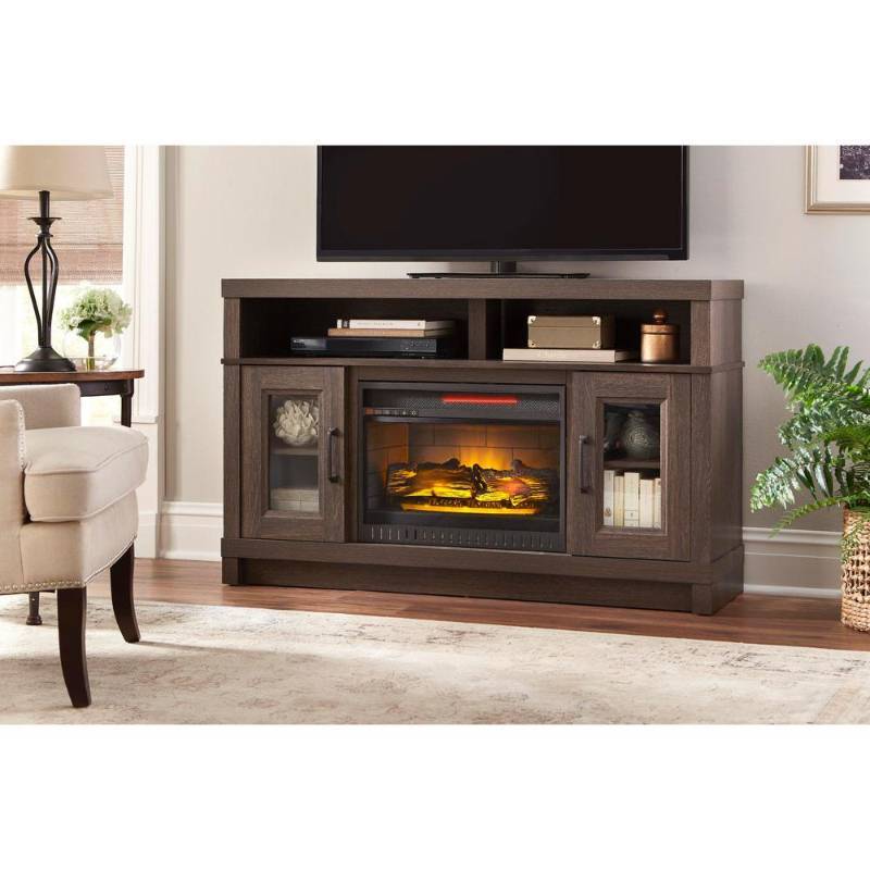 Home Decorators Collection Ashmont 54 In Freestanding Electric Fireplace Tv Stand In Gray Oak Largest Auction Yet Home Update Renovate Appliances And Diy Auction Flooring Arcades Toilets Closet Kits Vanities Tubs More