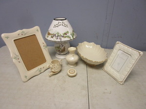 lot 126 image: LENOX CANDLE LAMP, OTHER LENOX HOME DECOR