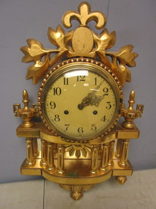 lot 132 image: ANTIQUE SWEDISH WALL CLOCK