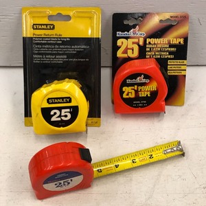 lot 42 image: Lot Of (3) New 25ft Tape Measures ...
