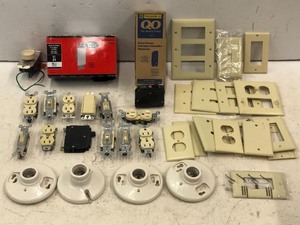 lot 60 image: Box Of Assorted Electrical Supplies...