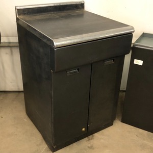 lot 13 image: 2-Piece Steel Shop Cabinet Set Dou...