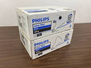 lot 6 image: Lot of 2 PHILIPS 65-Watt Incandescent BR30 Flood Light Bulb Soft White (2700K) (12-Pack)