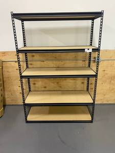 lot 7 image: EDSAL 72 in. H x 48 in. W x 24 in. D 5-Shelf Steel Commercial Shelving Unit in Black