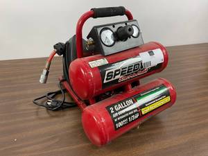 lot 18 image: SPEEDWAY 4 Gal. 1.5 HP Twin-Stack Oil Lube Electric Air Compressor