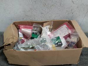 lot 37 image: Box full of Hardware, Screws, Bolts, Nuts and More