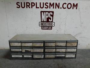 lot 13 image: 18-Drawer Parts Bin - 34 x 11 x 10-12