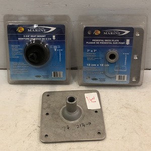 lot 31 image: Lot Of (3) Marine Seat Mount Plates