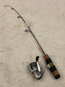 lot 80 image: Jason Mitchell Meat Stick 28 Medium Action Ice Rod With Spinning Reel
