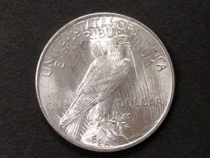 lot 72 image: 1923 AU Peace Silver Dollar...