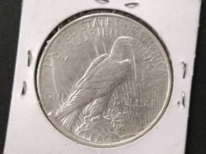 lot 74 image: 1923 D Peace Silver Dollar...