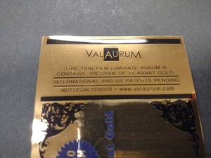 lot 175 image: 110 Ounce 24 Karat Gold in Film La...