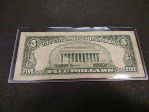 lot 189 image: 1963 Star Note Five Dollar Red Seal...