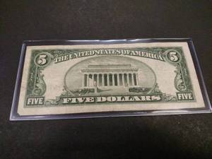 lot 190 image: 1934 D Five Dollar Silver Certifica...