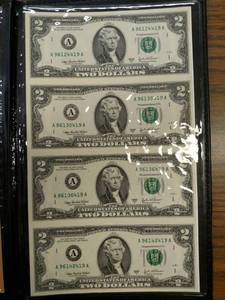 lot 200 image: Bankers Portfolio with Uncut Sheet ...