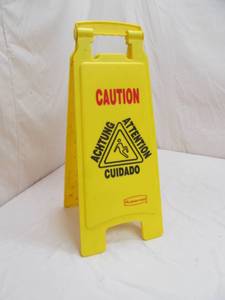 lot 58 image: Rubbermaid caution sign