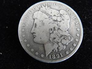 lot 10 image: 1891 Morgan Dollar