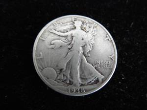 lot 28 image: 1938 Walking Liberty Half Dollar