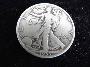 lot 30 image: 1935 Walking Liberty Half Dollar